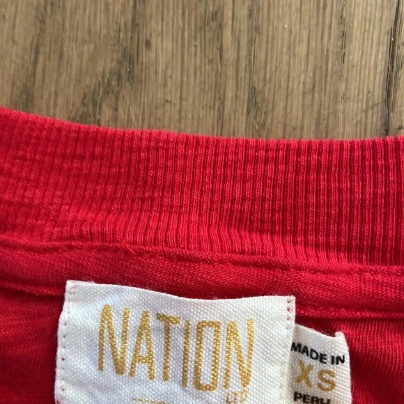Nation LTD Red Ruffle Sleeve Tank Top - Picture 10 of 11